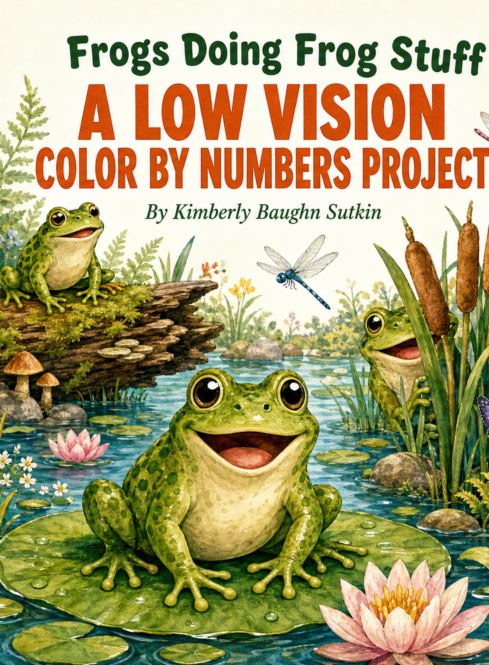 Frogs Doing Frog Stuff A Low Vision Color By Numbers Project